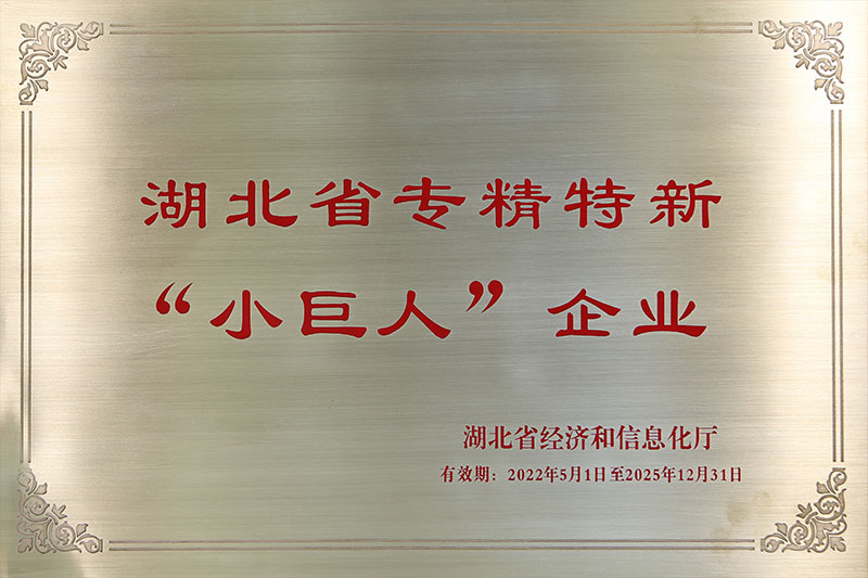 2022年湖北省经济和信息化厅授予大明古艾湖北省专精特新小巨人企业